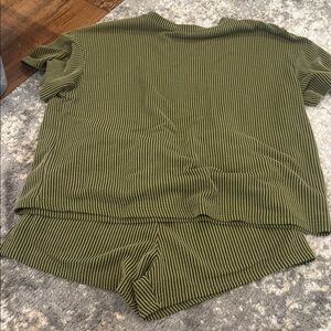 Striped Green Loungewear Set